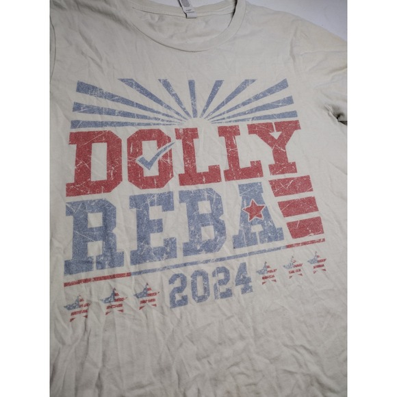 Country Dolly Reba 2024 Graphic Shirt Women's Size S Cream - Picture 2 of 4